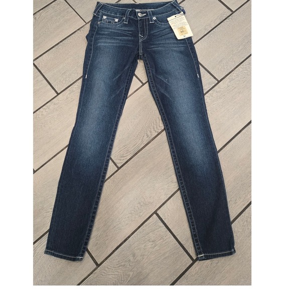 True Religion Denim - True Religion Legging Basic Allover Natural Jeans FDD Summit Dark Wash Size 28